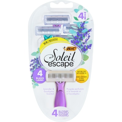 Bic Soleil Escape Razors 4 Blades Lavender & Eucalyptus Scented 4 ea, $2.37/1ea