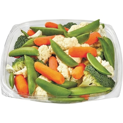 null Mélange des récoltes (pois sucrés, carottes miniatures, couronnes de brocoli, fleurons de chou-fleur) 392 g, 1,78 $/100g