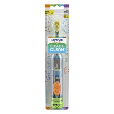 Spinbrush Clear & Clean™ Kids Battery Powered Toothbrush 1 ea, $8.00/1ea