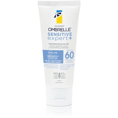 Garnier Sensitive Expert + Hypoallergenic Lotion Sunscreen Spf 60 Broad-Spectrum Protection 200 ml, $12.82/100ml