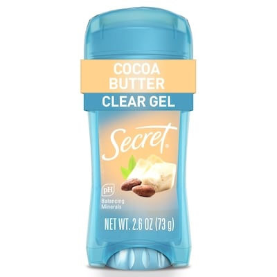 Secret Antiperspirant and Deodorant Clear Gel Cocoa Butter 73 g, $13.00/100g