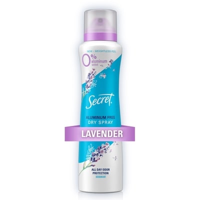 Secret Dry Spray Deodorant Aluminum Free Lavender 116 g, $6.90/100g