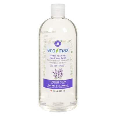 Eco-Max Champs De Lavande Recharge Savon Moussant Doux Pour Les Mains 946 ml, 1,27 $/100ml