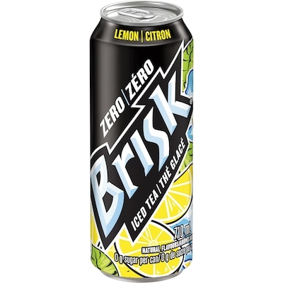 Brisk Thé glacé au citron zéro 710 ml, 0,28 $/100ml