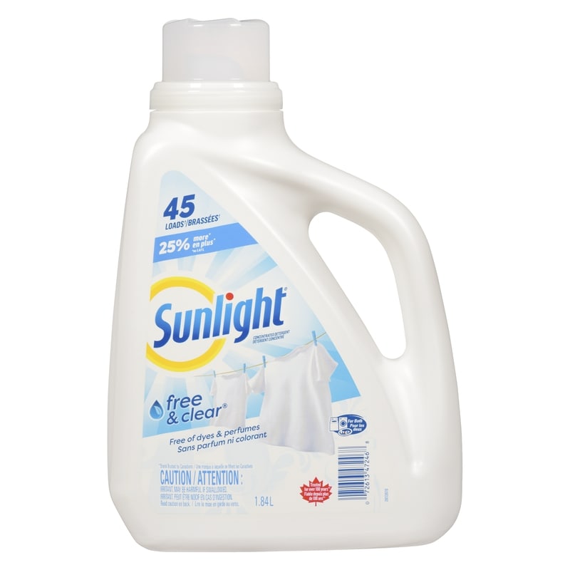 Liquid Laundry Detergent, Free and Clear 45 Loads