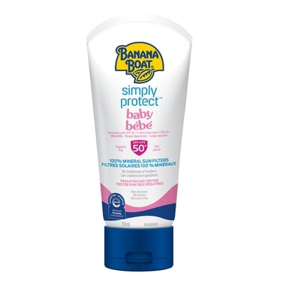 Banana Boat Simply Protectâ„¢ Baby Mineral Sunscreen Lotion, SPF 50+ 150 ml, $9.66/100ml