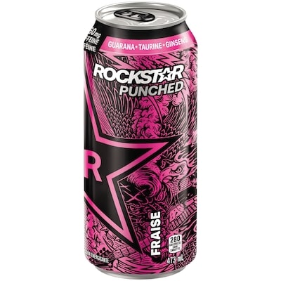 Rockstar Punched fraises 473 ml, 0,84 $/100ml