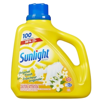 Sunlight Liquid Laundry Detergent Original Fresh 100 Loads 4 l, $0.38/100ml