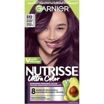 Garnier Nutrisse Ultra Color, Permanent Hair Dye, Intense Purple 1 ea, $14.49/1ea