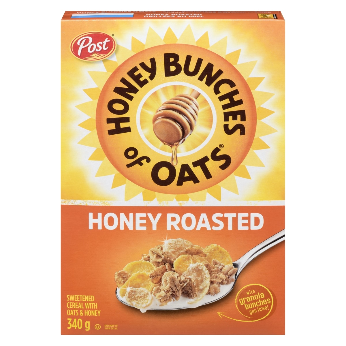 Post Honey Bunches Of Oat Honey Roasted Cereal 340 g, $1.61/100g