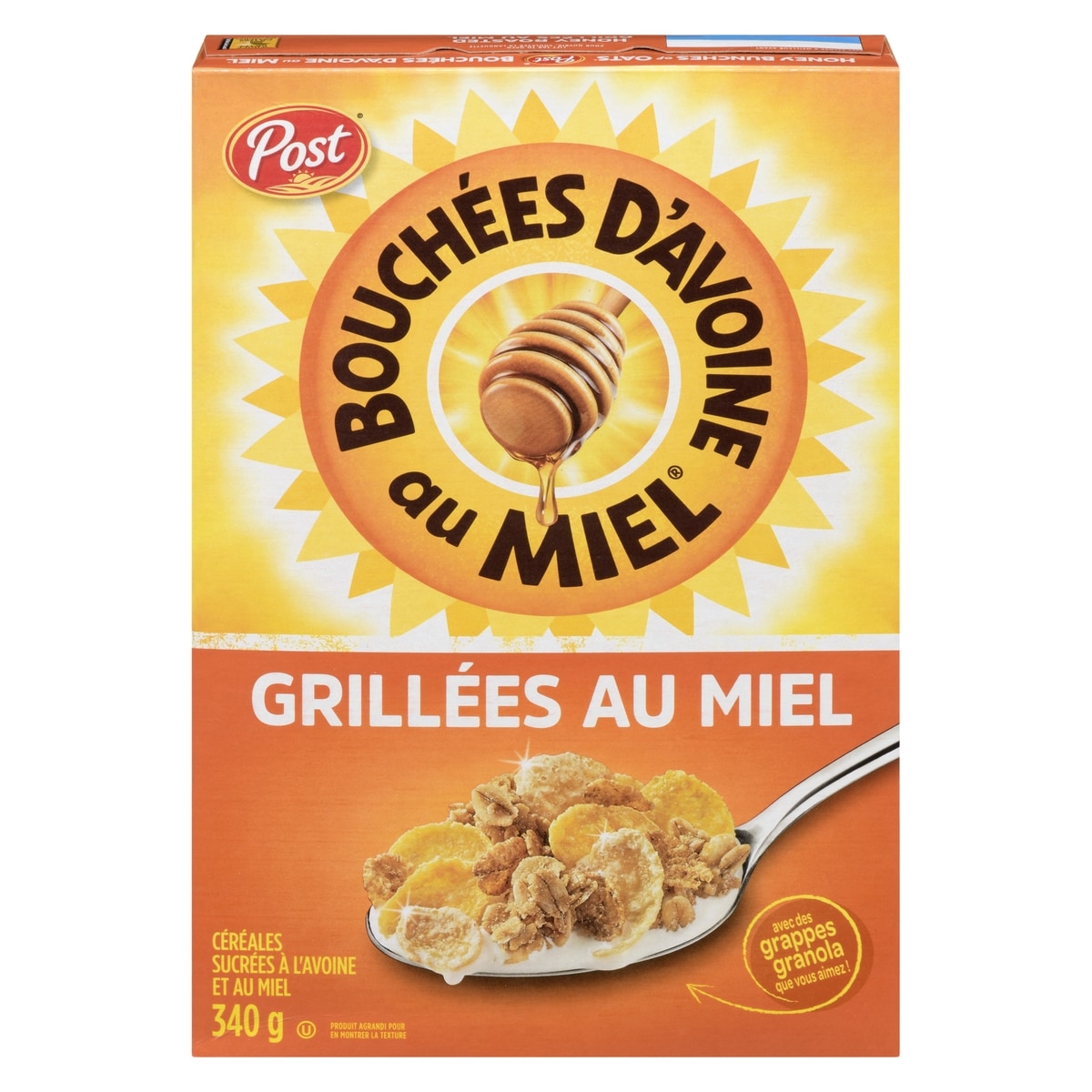 Post Grillées Au Miel Céréales 340 g, 1,61 $/100g