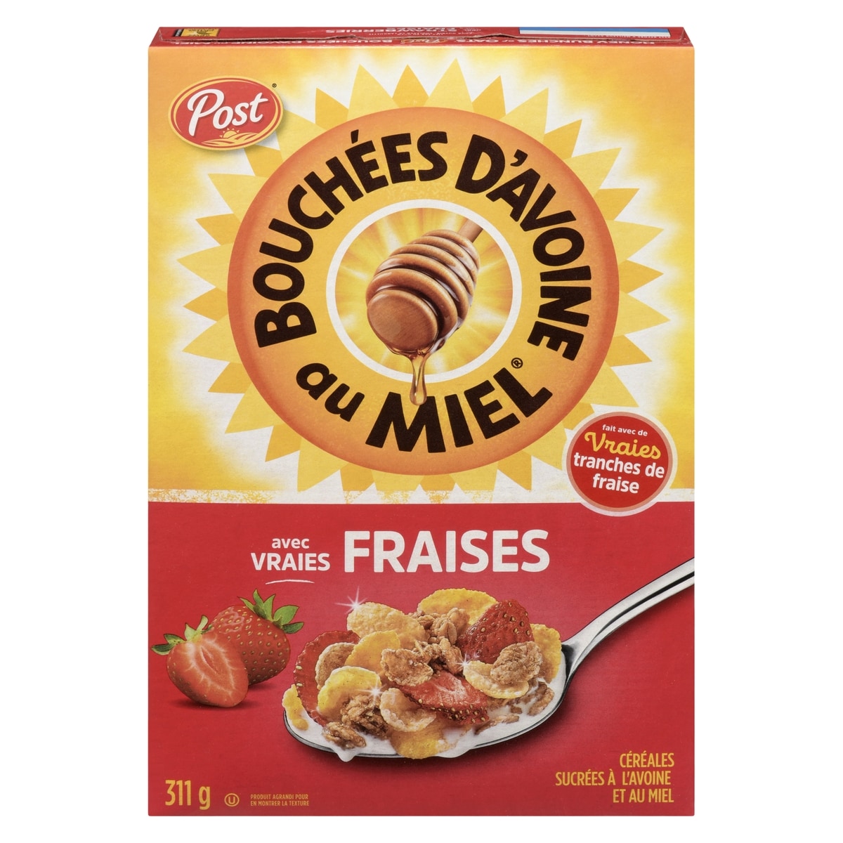 Post Céréales à la fraise 311 g, 1,77 $/100g