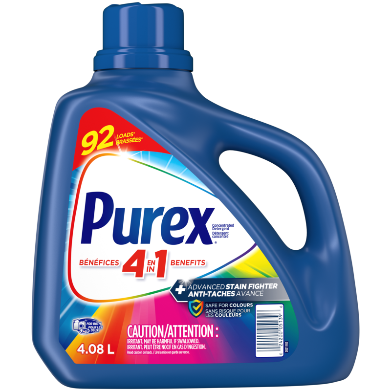 Advanced Stain Fighter 4 in 1 Concentrated Liquid Laundry Detergent, 92 Loads