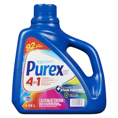 Purex Concentrated Laundry Detergent, Stain Fighting 4 in 1 4.08 l, $0.39/100ml