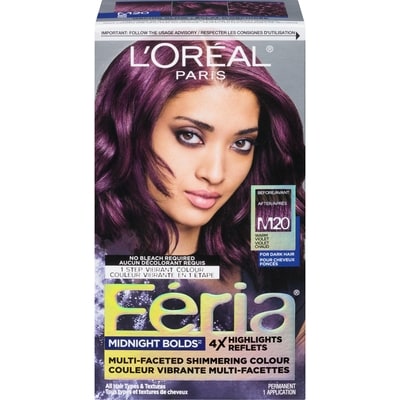 L'Oreal Paris M20 Orchid Glow Warm Purple Hair Dye, Permanent Hair Color for Women 1 ea, $15.99/1ea