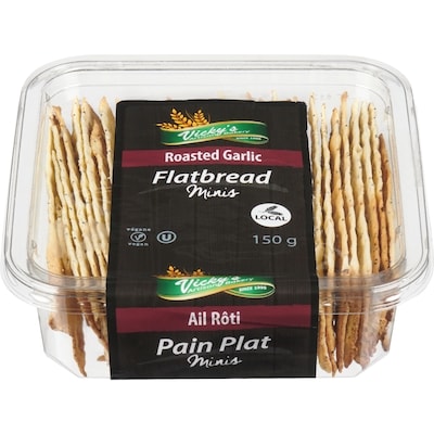 null Flatbread Minis Roasted Garlic 150 g, $3.33/100g