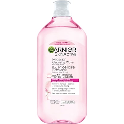 Garnier Micellar Water Hydrating Facial Cleanser & Makeup Remover with Glyceron 700 ml, $2.71/100ml
