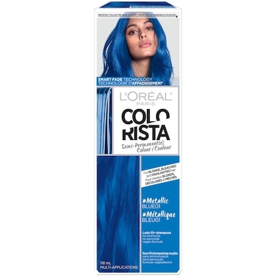 L'Oreal Paris 01 Metallic Blue Hair Dye, For Blonde Bleached and Highlighted Hair 1 ea, $15.00/1ea