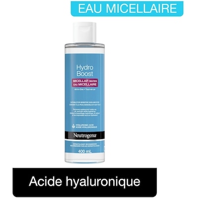 Neutrogena Hydro Boost Eau micellaire - acide hyaluronique - démaquillant pour la peau sensible - Nettoyant Peau et contour des yeux 400 ml, 3,75 $/100ml
