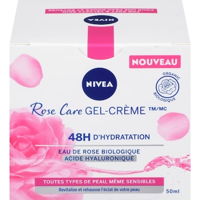 Nivea Rose care gel-crème toutes types de peau, même sensibles biologique 50 ml, 28,98 $/100ml