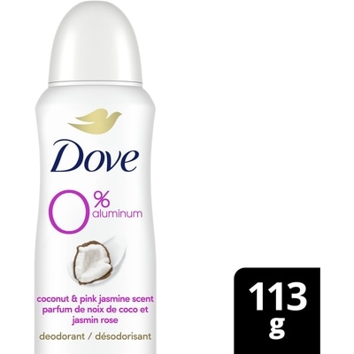 Dove Désodorisant sans aluminium Noix de Coco & Jasmin Rose 113 g, 9,28 $/100g