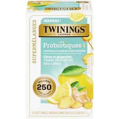 Twinings Supermélangestisane aromatisée citron et gingembre 18 ea, 0,42 $/1ch