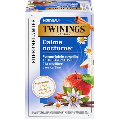 Twinings Supermélangestisane aromatisée pomme épicée et vanille 18 ea, 0,42 $/1ch