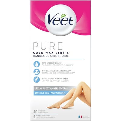 Veet Pure™ Cold Wax Strips for Legs & Body 40ct 40 ea, $0.51/1ea