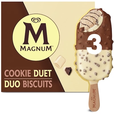 Magnum Barre de Crème Glacée Duo Biscuits 3x85.0 ml, 2,74 $/100ml