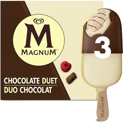 Magnum Chocolate Duet Ice Cream Bar made with Belgian Chocolate 3 ea, $1.67/1ea