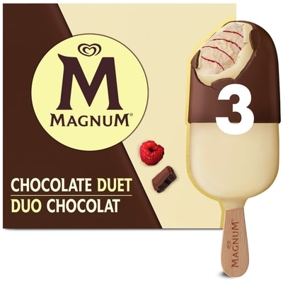 Magnum Barre de Crème Glacée Duo Chocolat faite avec du chocolat belge 3 ea, 2,33 $/1ch