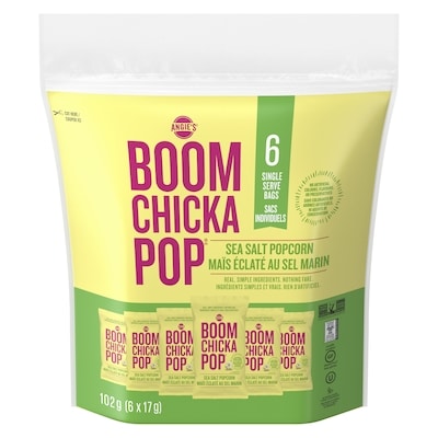 Angie's Boom Chicka Pop, Sea Salt Popcorn, 6 pack 102 g, $6.37/100g