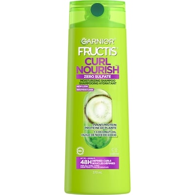 Garnier Curl nourish sulfate-free shampooing hydratant élasto-protéine + huile de noix de coco tous type de boucles 370 ml, 1,21 $/100ml