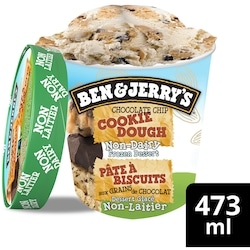 Ben & Jerry's Non-Dairy Chocolate Chip Cookie Dough Frozen Dessert 473 ml, $1.33/100ml