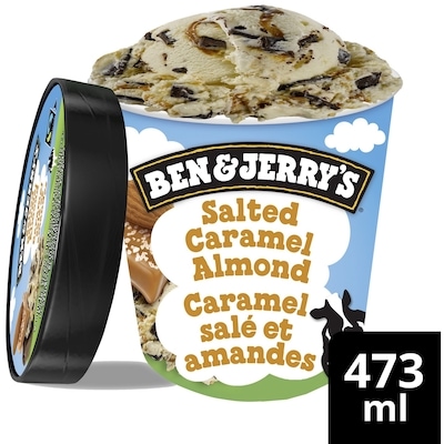 Ben & Jerry’s Crème Glacée Caramel Salé et Amandes  473 ml, 1,48 $/100ml