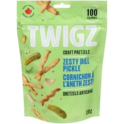 Twigz Cornichon À L'Aneth Zesty Bretzels Artisanal 130 g, 3,84 $/100g