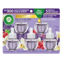 Plug In Air Freshener, Scented Oil, 5 Refills, Sweet Lavender Days