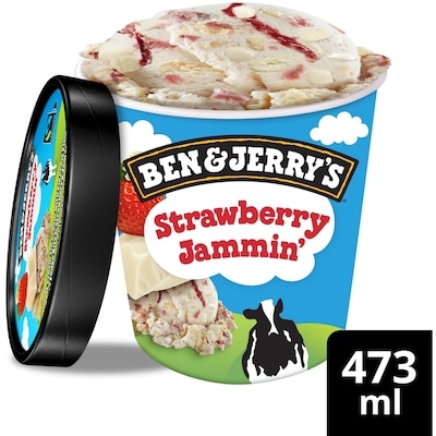 Ben & Jerry's Ice Cream with Fairtrade Ingredients Strawberry Jammin Non-Gmo 473 ml, $1.48/100ml