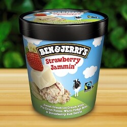 Ben & Jerry's Ice Cream with Fairtrade Ingredients Strawberry