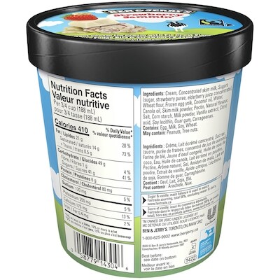 Crème Glacée avec des ingrédients issus du commerce équitable Strawberry Jammin sans OGM