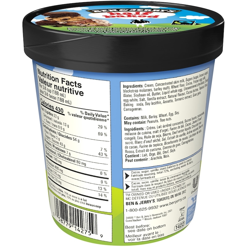 Ice Cream with Fairtrade Ingredients Half Baked® Non-Gmo