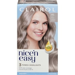 Nice'n Easy 8S Soft Silver, Permanent Hair Dye, Superior Natural Looking Colour