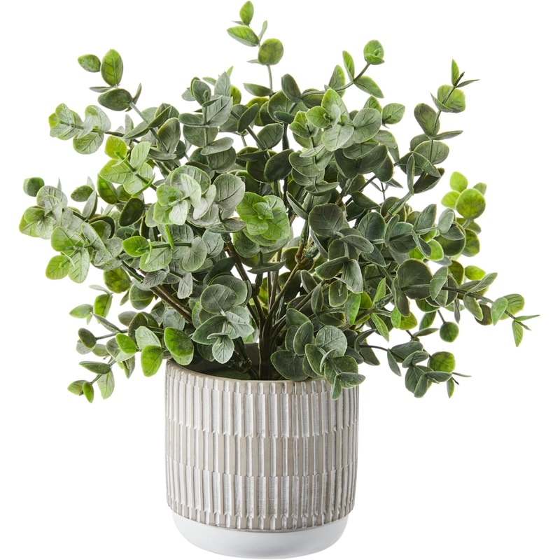 Potted Faux Eucalyptus
