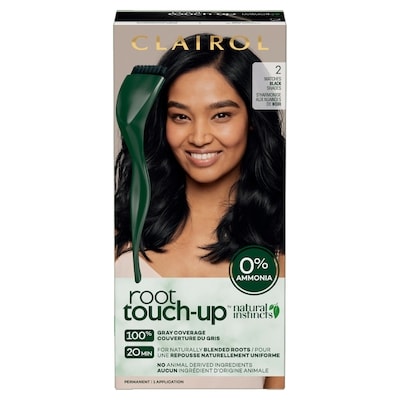 Clairol Root Touch-Up by Natural Instincts 2 Noir, Coloration permanente sans ammoniaque 1 ea, 9,00 $/1ch