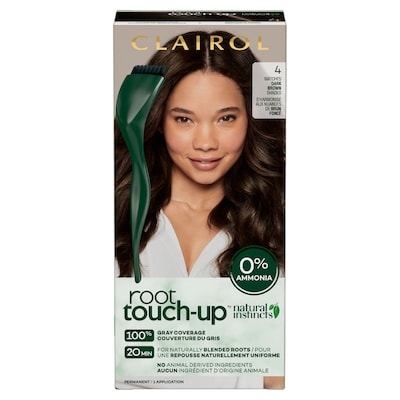Clairol Root Touch-Up by Natural Instincts 4 Brun Foncé, Coloration permanente sans ammoniaque 1 ea, 9,00 $/1ch