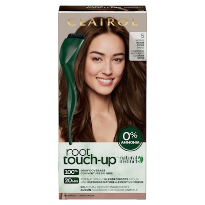 Clairol Root Touch-Up by Natural Instincts 5 Châtain Moyen, Coloration permanente sans ammoniaque 1 ea, 9,00 $/1ch