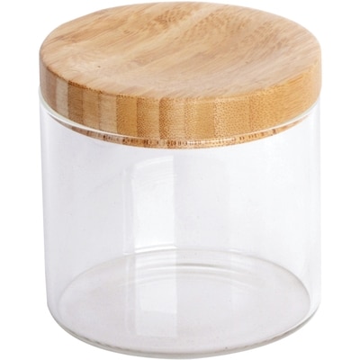 Life at Home Glass Jar with Wood Lid- Small 1 ea, $8.00/1ea