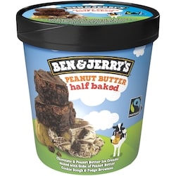 Ice Cream with Fairtrade Ingredients Peanut Butter Half Baked Non-Gmo