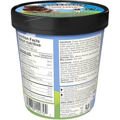Crème Glacée avec Peanut Butter Half Baked sans OGM