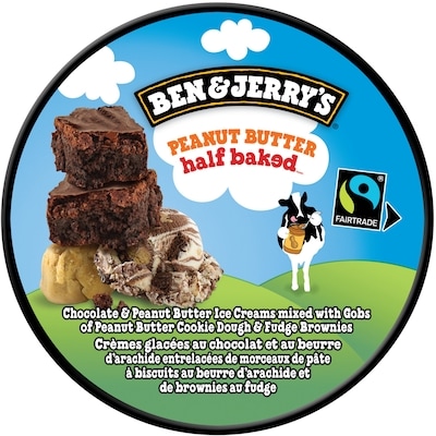 Crème Glacée avec Peanut Butter Half Baked sans OGM
